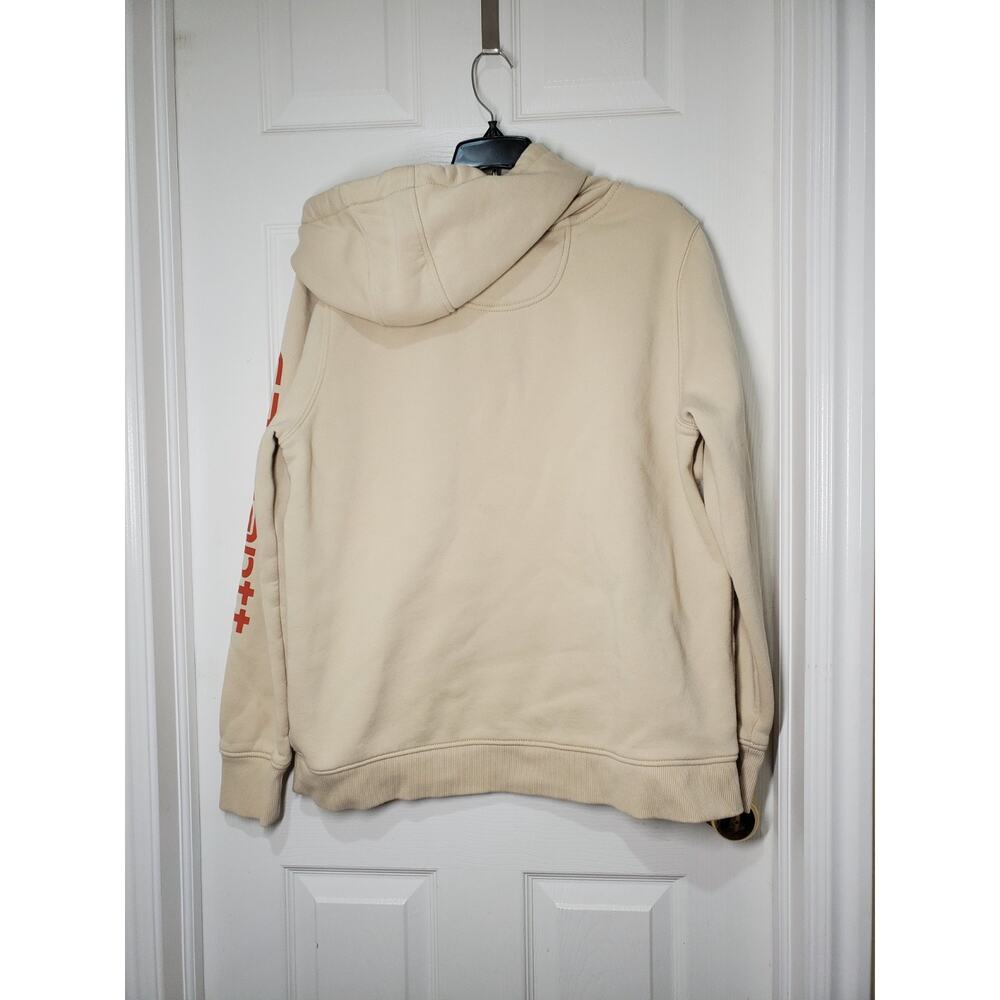 Carhartt Relaxed Fit Fleece‑Lined Hoodie Men’s XL Beige Tan Logo Graphic - Picture 10 of 10